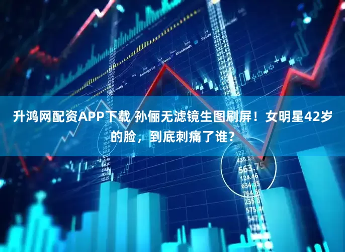 升鸿网配资APP下载 孙俪无滤镜生图刷屏!女明星42岁的脸,到底刺痛了谁?