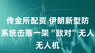 传金所配资 伊朗新型防空系统击落一架“敌对”无人机